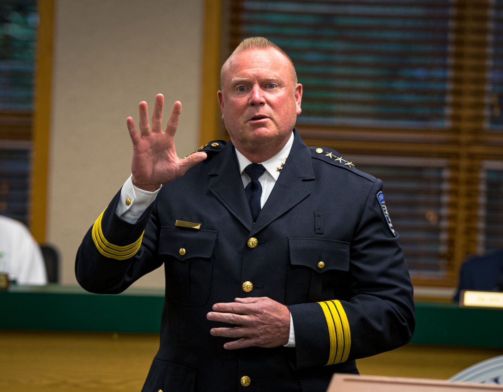 Alcott sworn in as new Dyer police chief